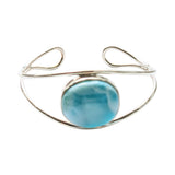 Dominika Larimar Silver Cuff Bangle