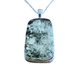 Yainitar Green Amber Silver Pendant and Chain