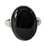 Ebony Black Onyx Silver Rings