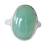 Aventurine Silver Bar Rings