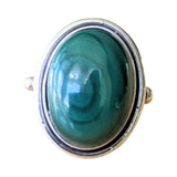 Orbit Malachite Silver Ring