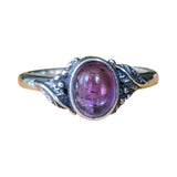 Folium Amethyst Silver Ring