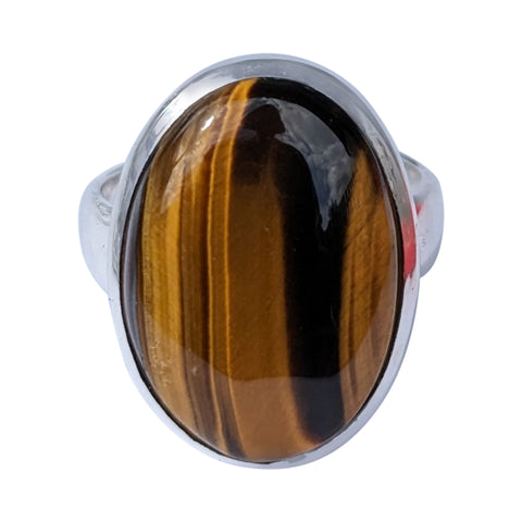 Baagh Tiger`s Eye Silver Ring