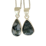 Muohta Moss Agate Silver Pendant and Chain