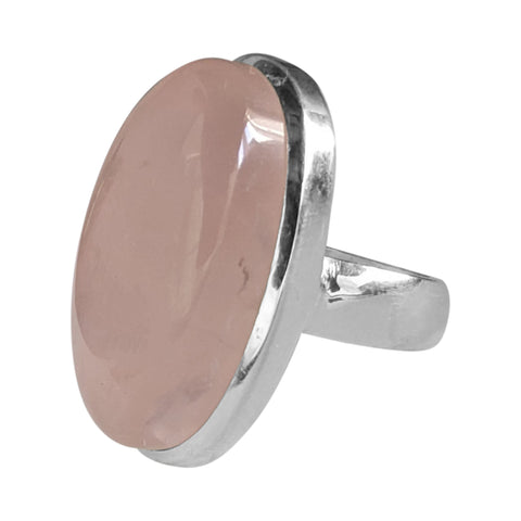 Oshun Rose Quartz Silver Ring