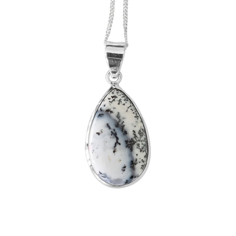 Freya Merlinite Silver Pendant and Chain