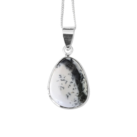 Mithian Merlinite Silver Pendant and Chain