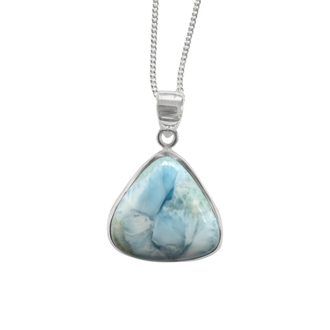 Galanos Larimar Silver Pendant and Chain