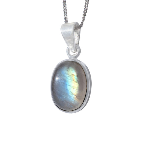 Callisto Moonstone Silver Pendant and Chain