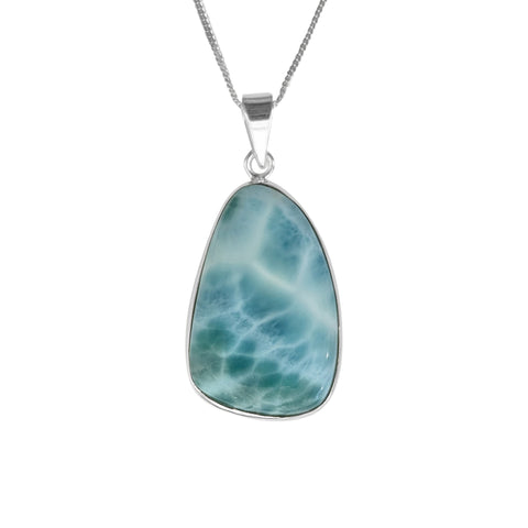 Umi Larimar Silver Pendant and Chain