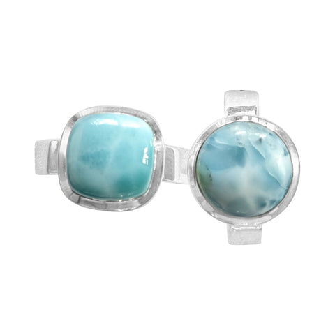 Kikorangi Larimar Silver Ring