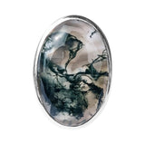 Taixian Moss Agate Silver Ring