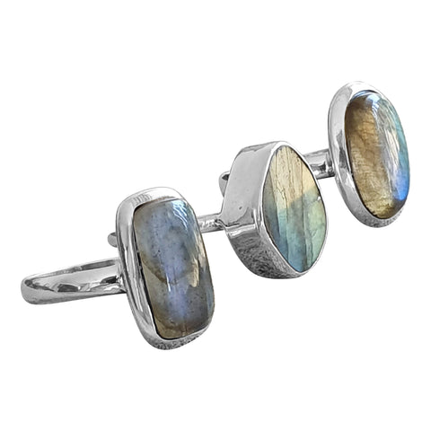 Labradorite Sheen Rings